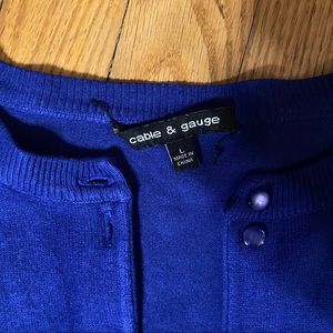Cobalt Blue Button Down Cardigan/Sweater